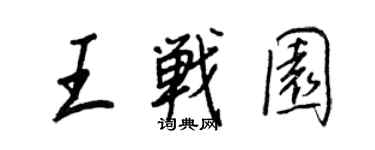 王正良王战园行书个性签名怎么写