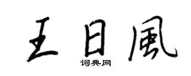 王正良王日风行书个性签名怎么写