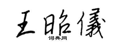 王正良王昭仪行书个性签名怎么写