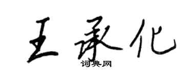 王正良王承化行书个性签名怎么写