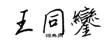 王正良王同銮行书个性签名怎么写