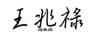 王正良王兆禄行书个性签名怎么写