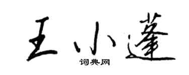 王正良王小蓬行书个性签名怎么写