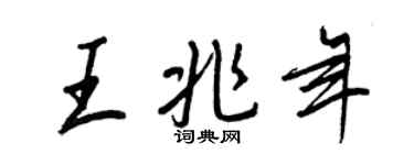 王正良王兆年行书个性签名怎么写