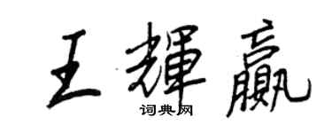 王正良王辉赢行书个性签名怎么写