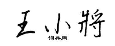 王正良王小将行书个性签名怎么写