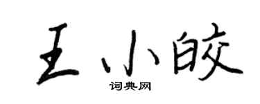 王正良王小皎行书个性签名怎么写
