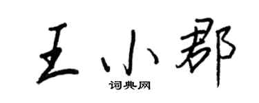 王正良王小郡行书个性签名怎么写