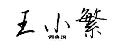 王正良王小繁行书个性签名怎么写