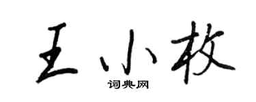 王正良王小枚行书个性签名怎么写