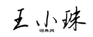 王正良王小珠行书个性签名怎么写