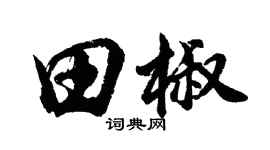 胡问遂田椒行书个性签名怎么写