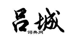 胡问遂吕城行书个性签名怎么写