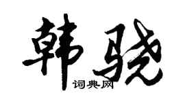 胡问遂韩骁行书个性签名怎么写