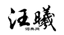 胡问遂汪曦行书个性签名怎么写