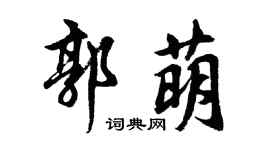 胡问遂郭萌行书个性签名怎么写