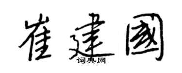 王正良崔建国行书个性签名怎么写