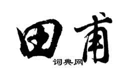 胡问遂田甫行书个性签名怎么写