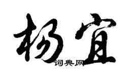 胡问遂杨宜行书个性签名怎么写
