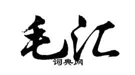 胡问遂毛汇行书个性签名怎么写