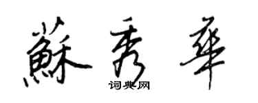 王正良苏秀华行书个性签名怎么写