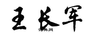 胡问遂王长军行书个性签名怎么写