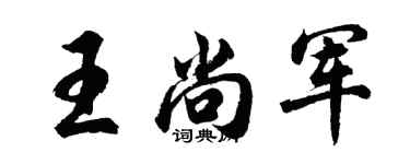 胡问遂王尚军行书个性签名怎么写