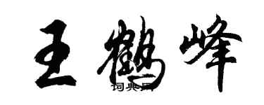 胡问遂王鹤峰行书个性签名怎么写