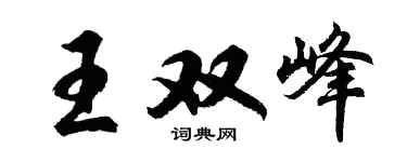 胡问遂王双峰行书个性签名怎么写