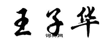 胡问遂王子华行书个性签名怎么写