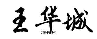 胡问遂王华城行书个性签名怎么写
