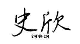 王正良史欣行书个性签名怎么写