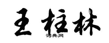 胡问遂王柱林行书个性签名怎么写