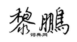 王正良黎鹏行书个性签名怎么写