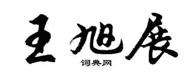 胡问遂王旭展行书个性签名怎么写