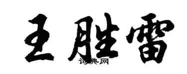 胡问遂王胜雷行书个性签名怎么写