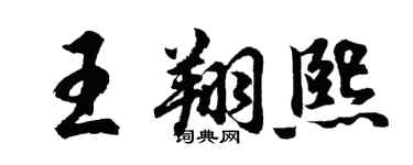 胡问遂王翔熙行书个性签名怎么写