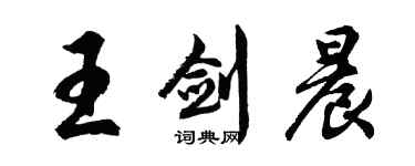 胡问遂王剑晨行书个性签名怎么写