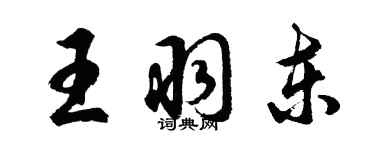 胡问遂王羽东行书个性签名怎么写