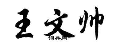 胡问遂王文帅行书个性签名怎么写