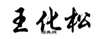 胡问遂王化松行书个性签名怎么写