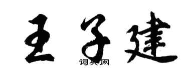 胡问遂王子建行书个性签名怎么写