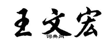 胡问遂王文宏行书个性签名怎么写