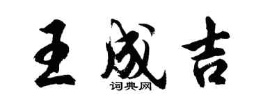 胡问遂王成吉行书个性签名怎么写