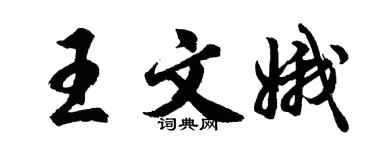 胡问遂王文娥行书个性签名怎么写