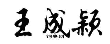 胡问遂王成颖行书个性签名怎么写