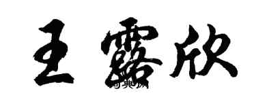 胡问遂王露欣行书个性签名怎么写