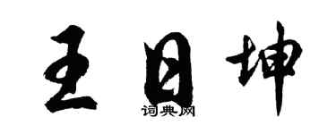 胡问遂王日坤行书个性签名怎么写