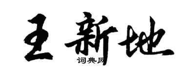 胡问遂王新地行书个性签名怎么写