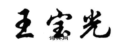 胡问遂王宝光行书个性签名怎么写